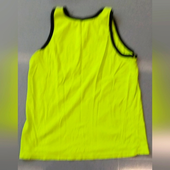 WOMENS NIKE TEE NEON YELLOW TANK TOP STANDARD FIT RUNNING ACTIVE - Picture 3 of 12